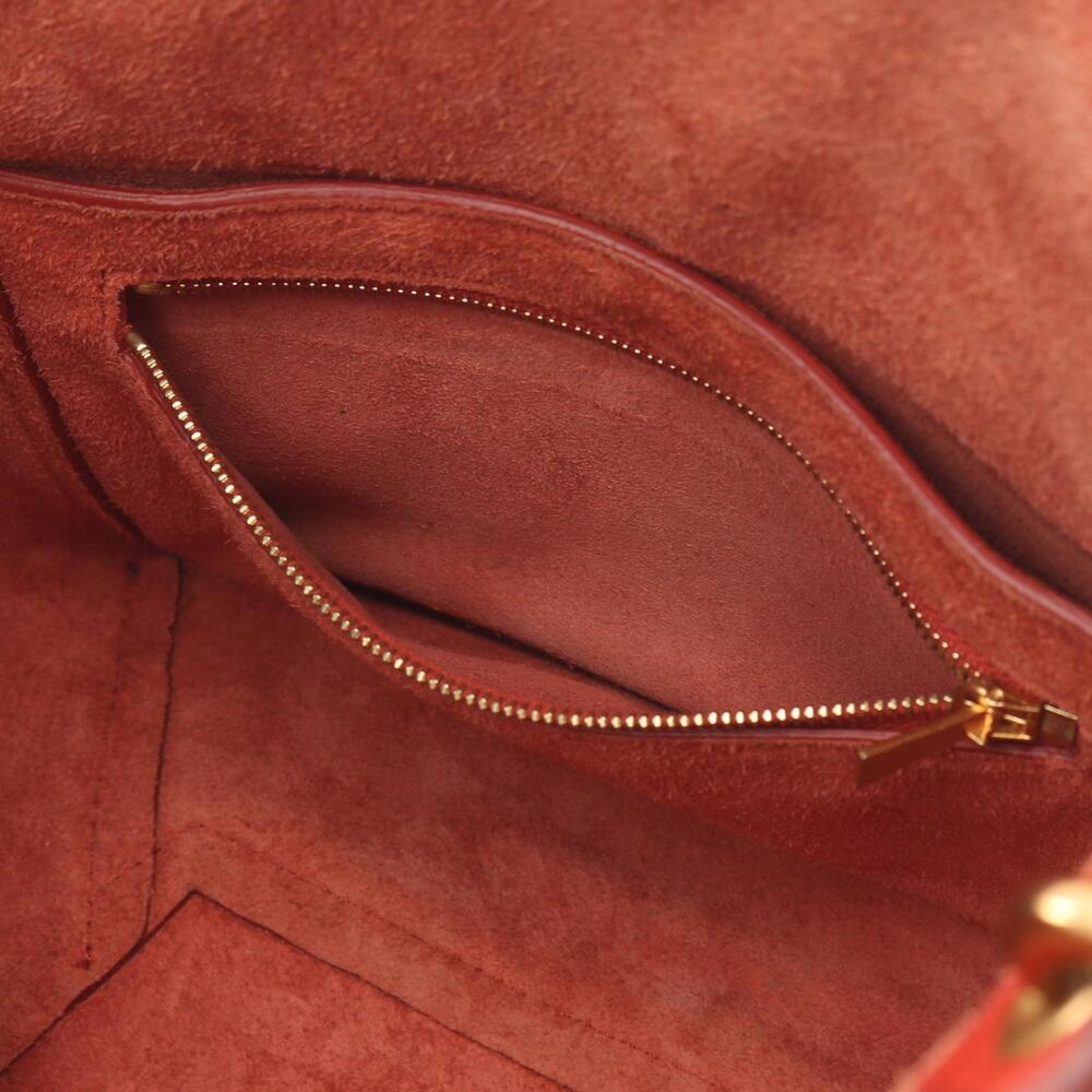 Celine Sangle Bucket Shoulder Bag Leather Red - Picture 8 of 8